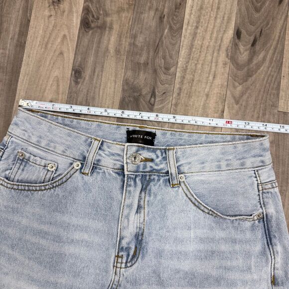 White Fox boutique raw hem denim jean skirt - Picture 5 of 7